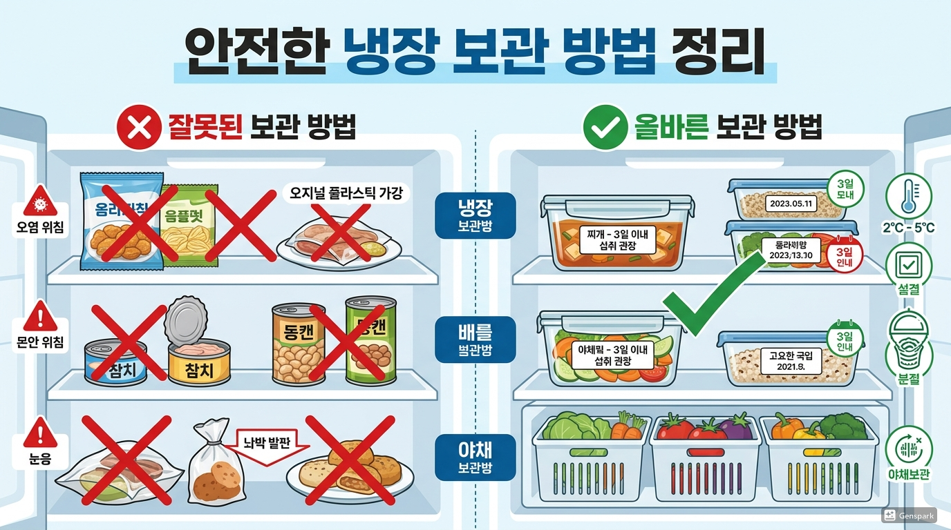 안전한 냉장 보관 방법 정리