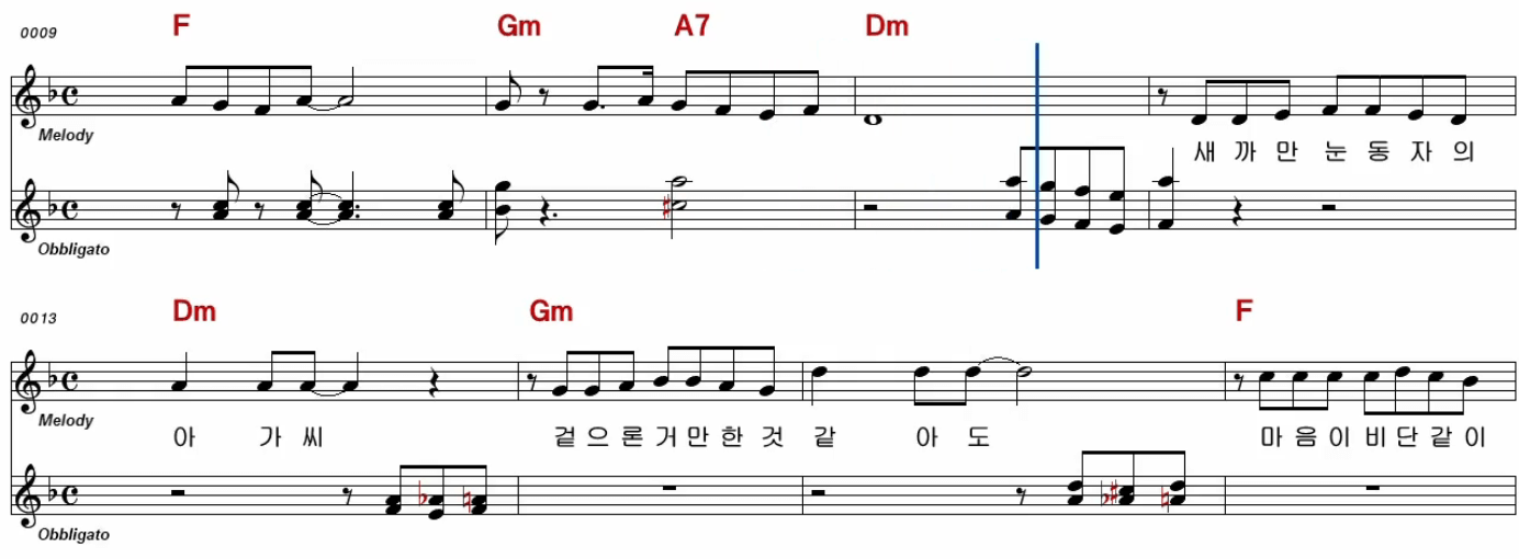 남진 마음이 고와야지 악보