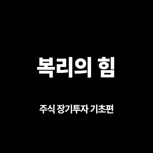 주식 장기투자 기초편3 - 복리의 힘