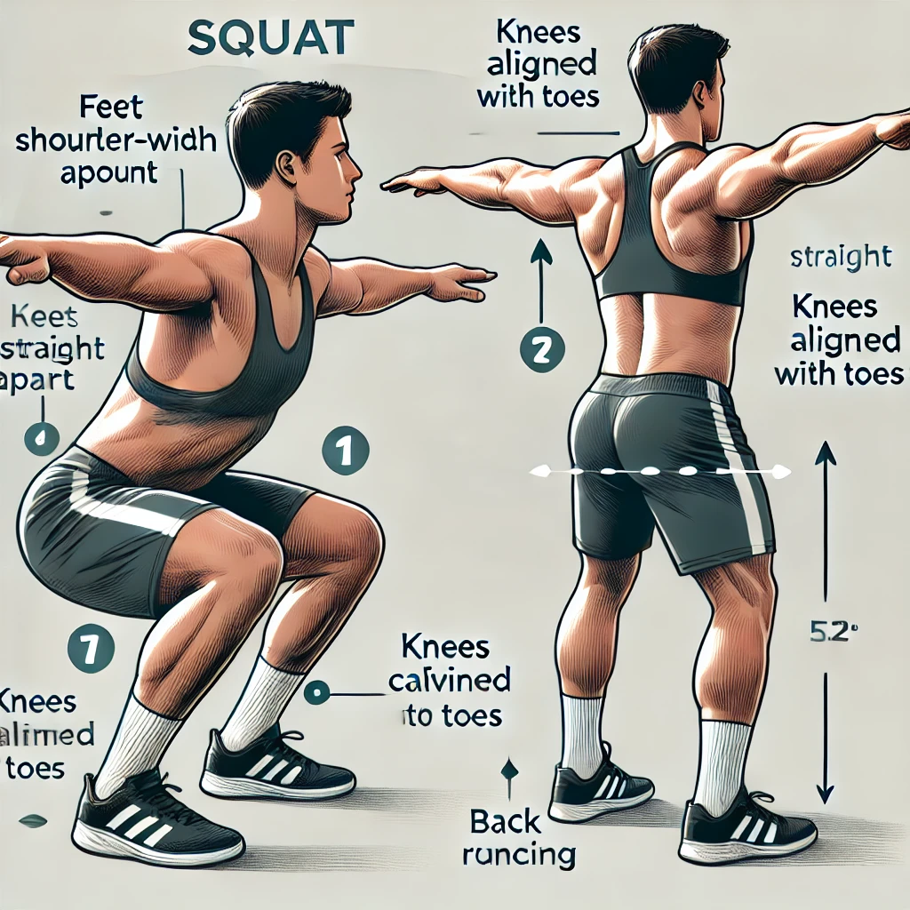 올바른 스쿼트 자세