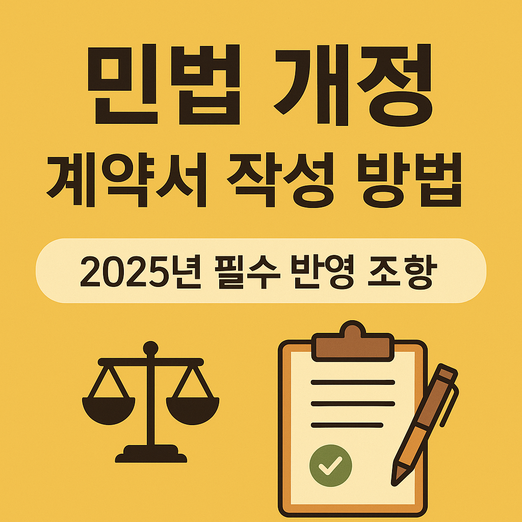2025년 민법 개정 반영한 계약서 작성 방법