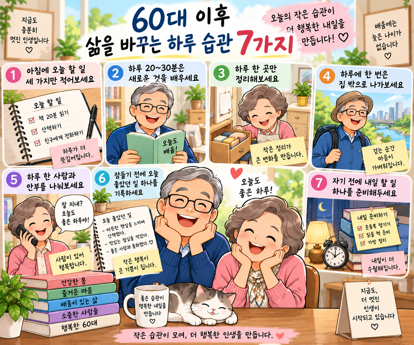 60대 행복을 만드는 하루 습관 7가지