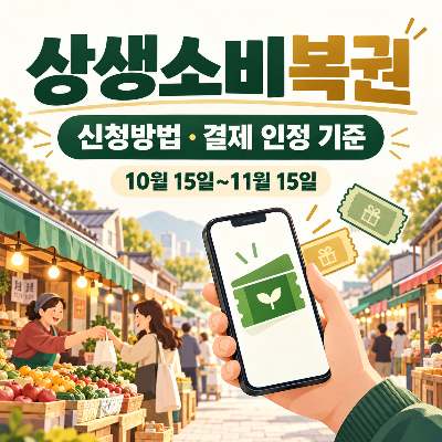상생소비복권 신청방법과 참여 조건, 디지털온누리 결제 인정 기준