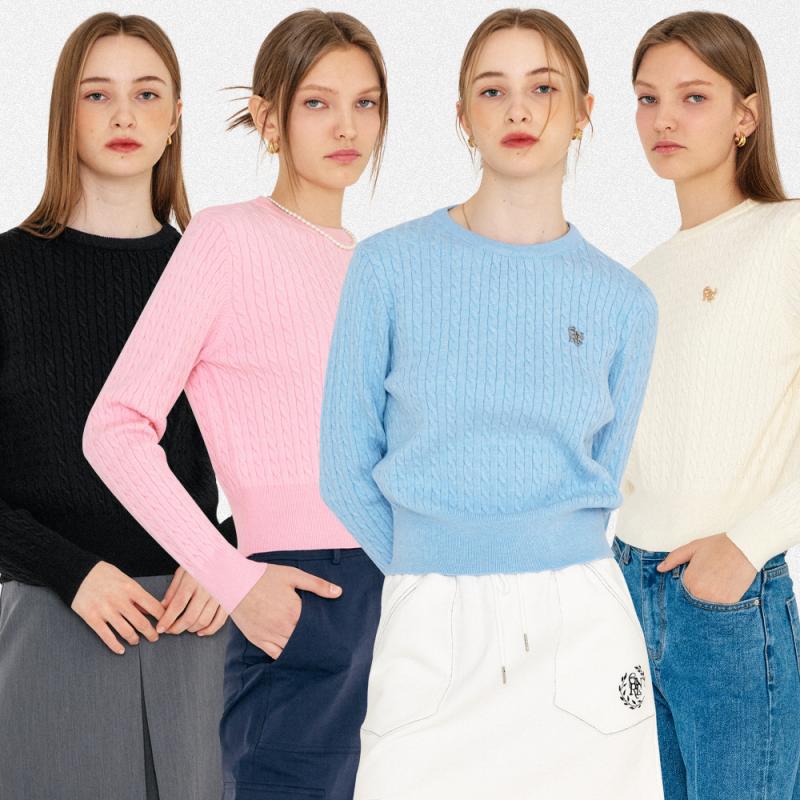 제너럴아이디어 제너럴 아이디어 WOMAN GNRL 에센셜 케이블 풀오버 IV WBC1L05503IV