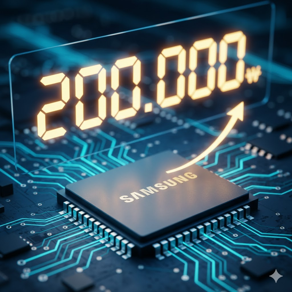 삼성전자 HBM 반도체 칩 기술력 기반 주가 20만원 돌파 전망 이미지