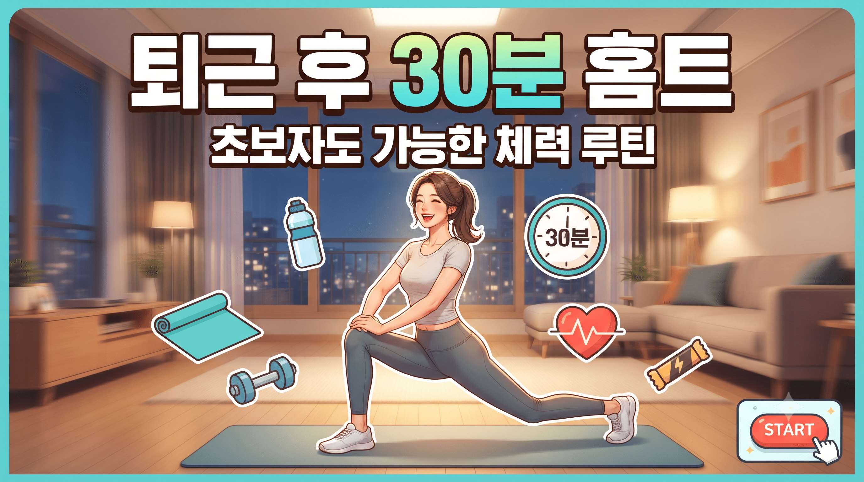 퇴근 후 30분 홈트로 체력 기르는 루틴! 초보자도 실천하기 좋은 운동 방법