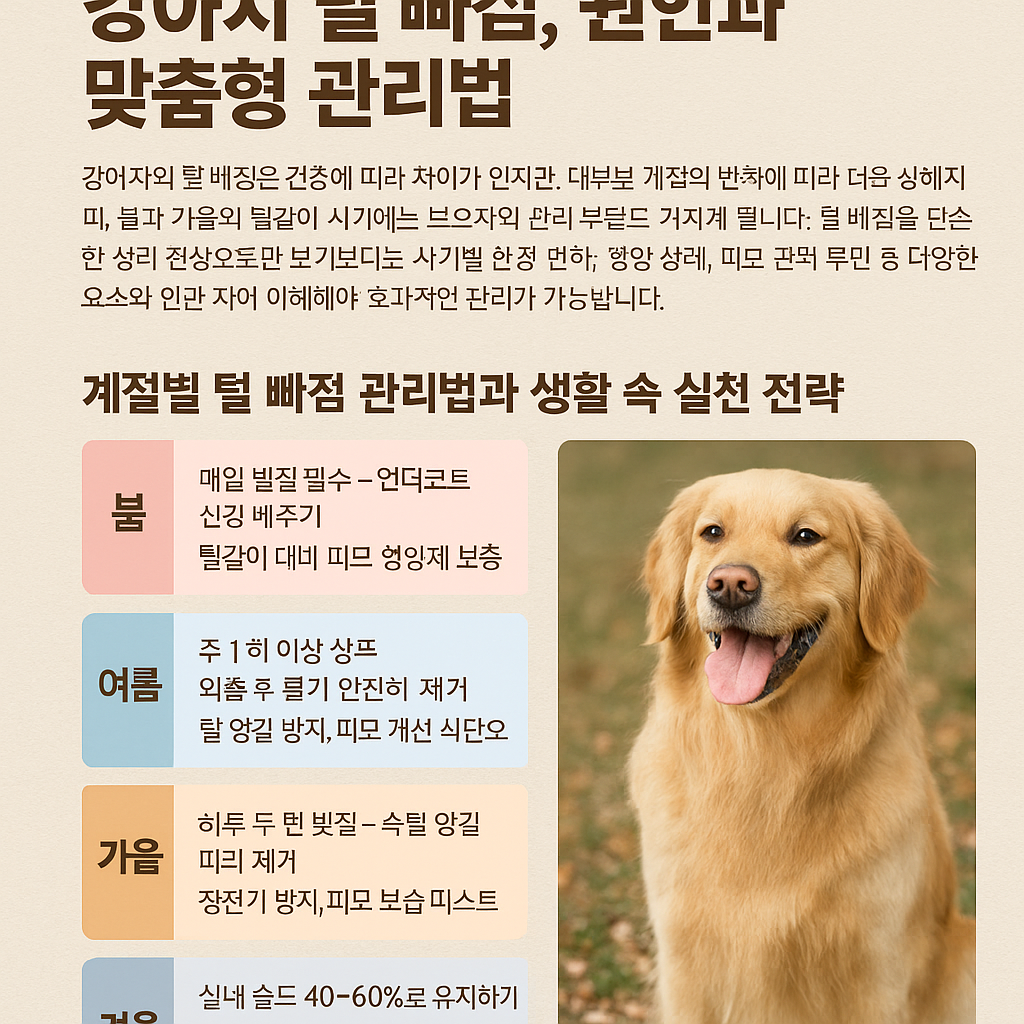 강아지 털 빠짐 관리법 사진