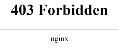 403 Forbidden