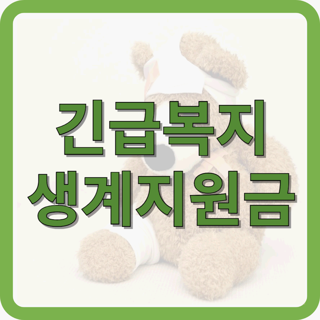 긴급복지 생계지원금