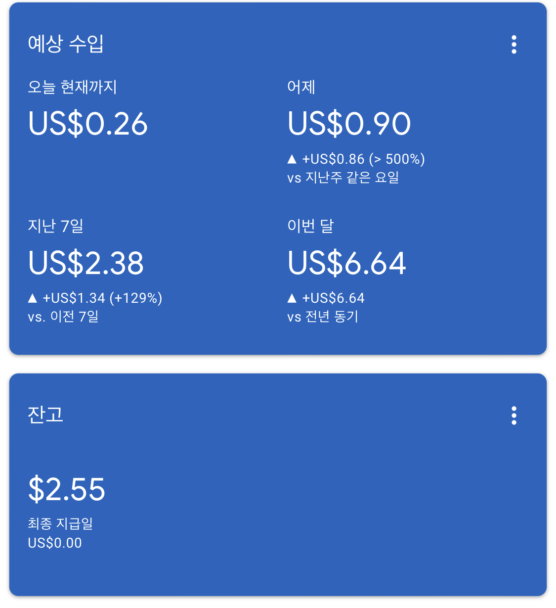 수익형 블로그 2개월 수익