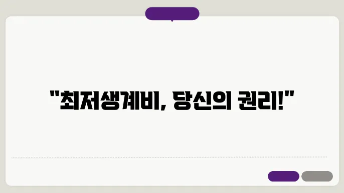 최저생계비의 연간 조사 과정