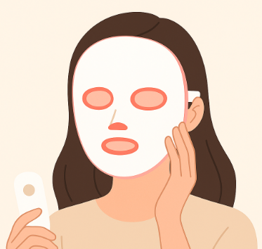 IT 뷰티기기 추천 받아 구매 사용하는 모습