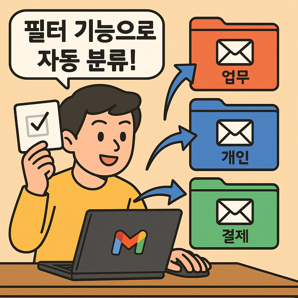 필터 기능으로 자동 분류! 이메일 정리 시간을 줄이는 법