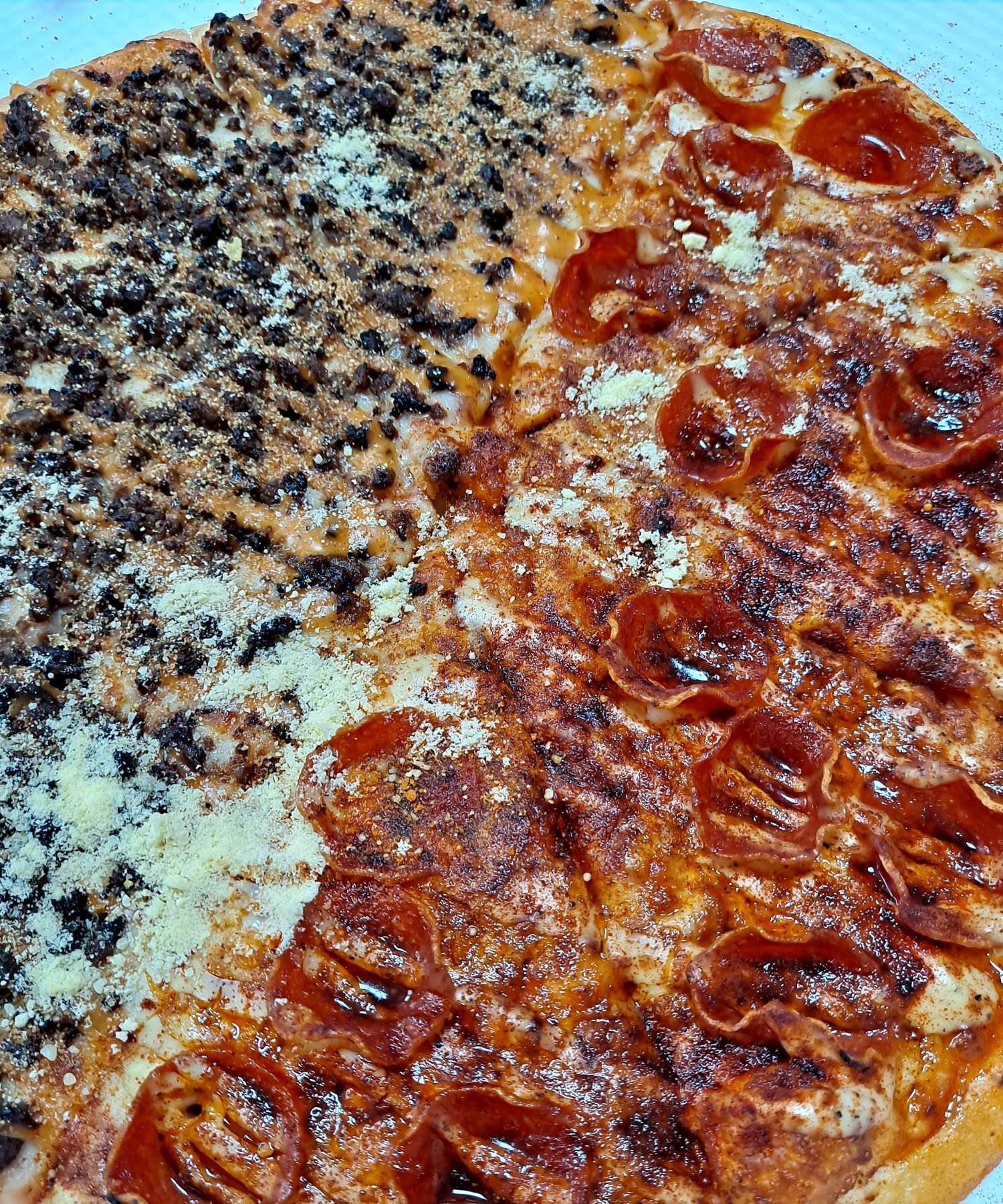 파마산 눈이 뿌리다