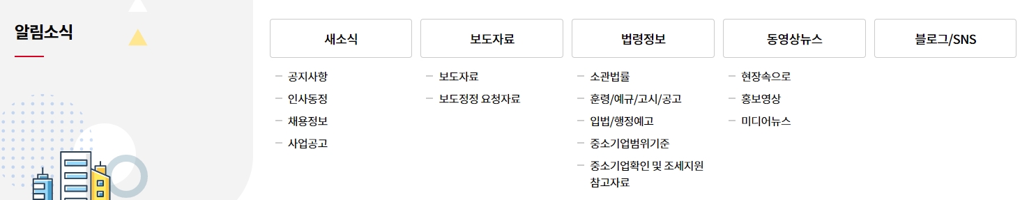 업무계획 및 종합계획 안내 페이지