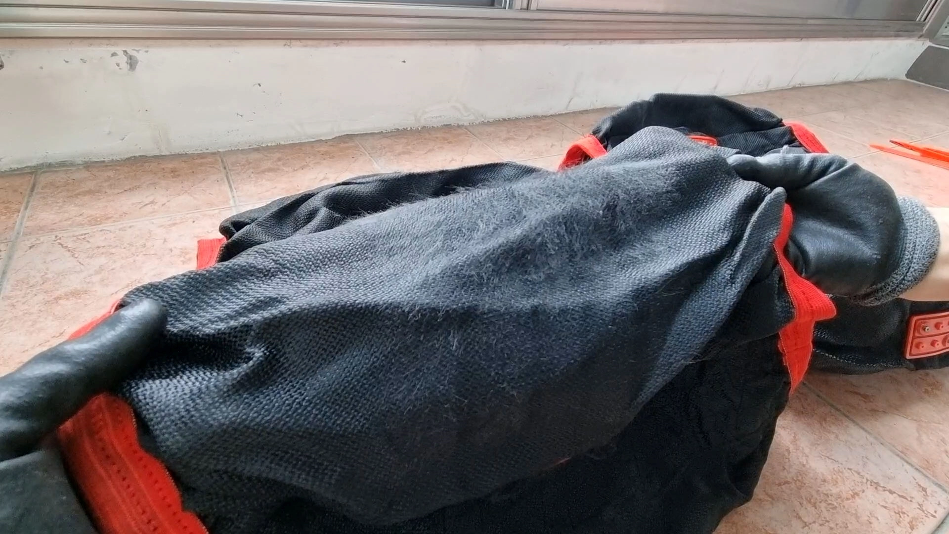 직물 스노우체인 사용 후 모습