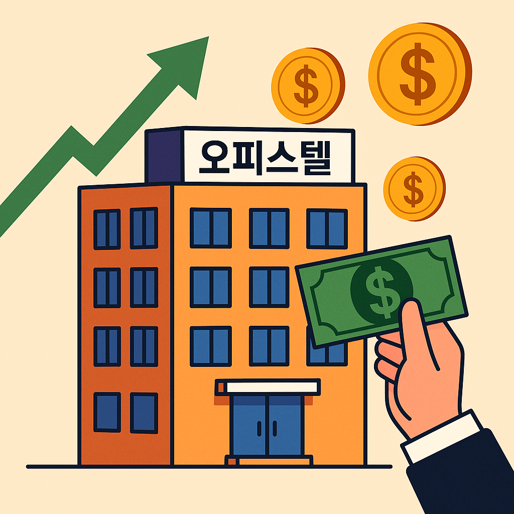 오피스텔에서 돈 나오는 이미지