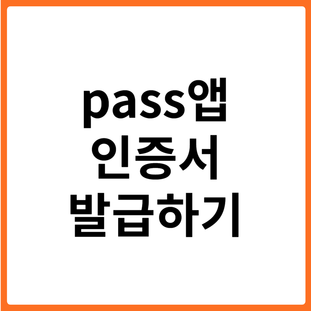 PASS 앱 인증서 발급 방법 (KT, SKT, LGU+) 총정리