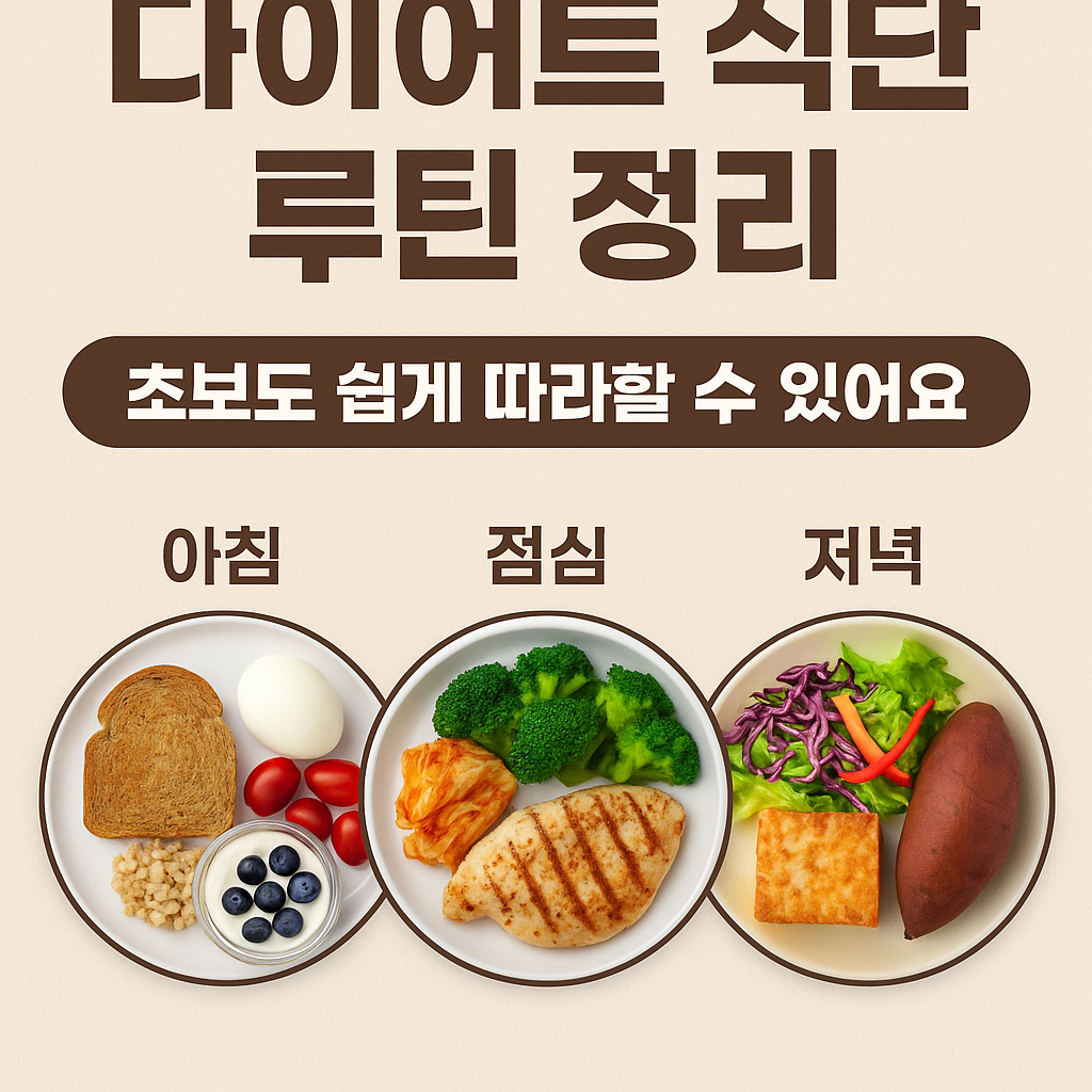 다이어트 식단 루틴 정리, 초보도 쉽게 따라할 수 있어요