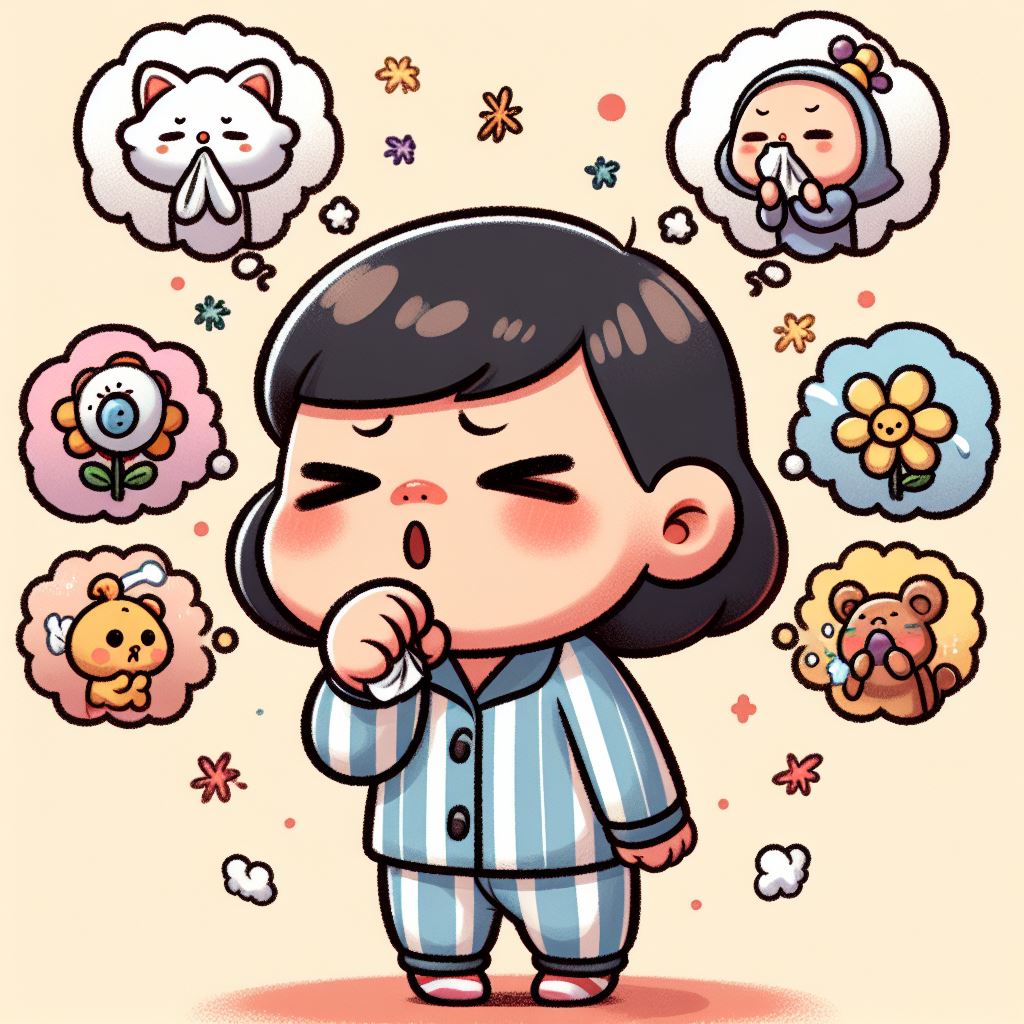 기침하는 아이
