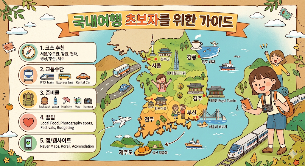 국내 여행지 추천 TOP 5: 초보자도 만족하는 지역별 특징 완벽 비교