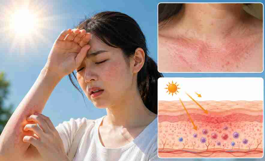 Summarizing the causes, symptoms, and treatments of sun allergies