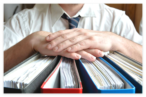 공무원-서류-근무중