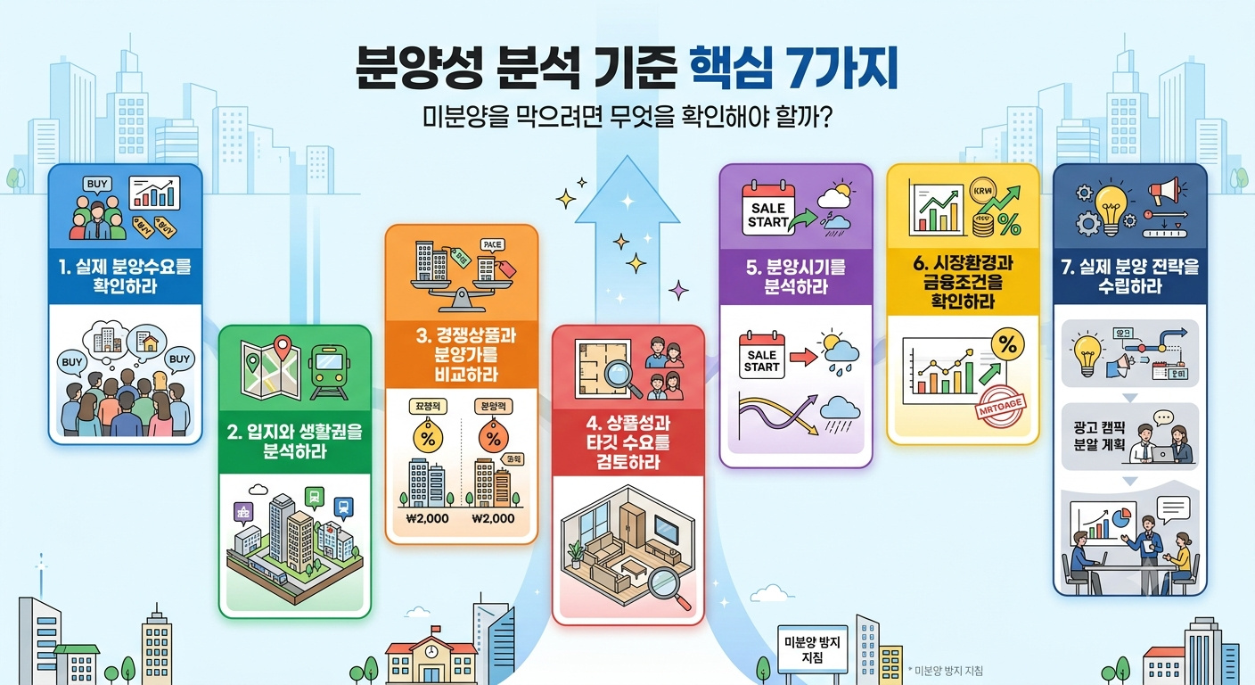 분양성 분석 기준 핵심 7가지, 미분양을 막을려면 무엇을 확인해야 할까?