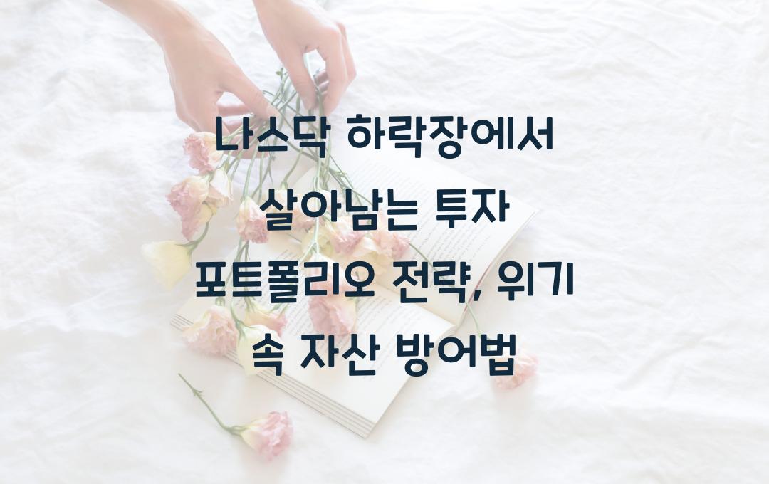 나스닥 하락장에서 살아남는 투자 포트폴리오 전략