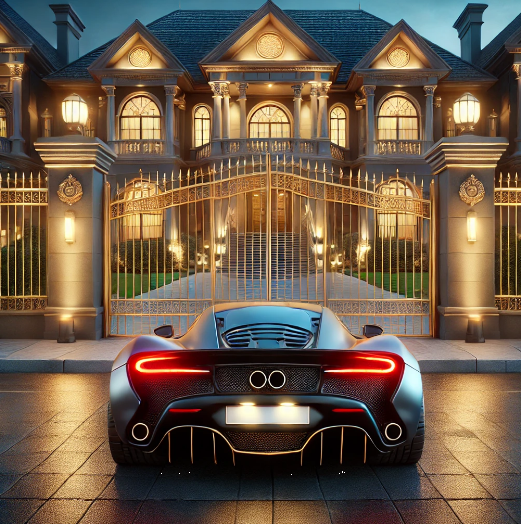 호화스러운 자동차와 주택