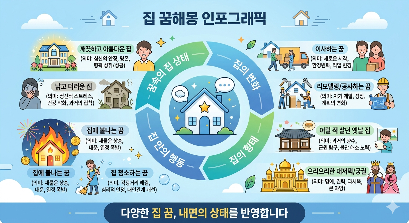 집 꿈 40!! 불나는 꿈 꿨나요? 무조건 로또 사야 할 역대급 대길몽!