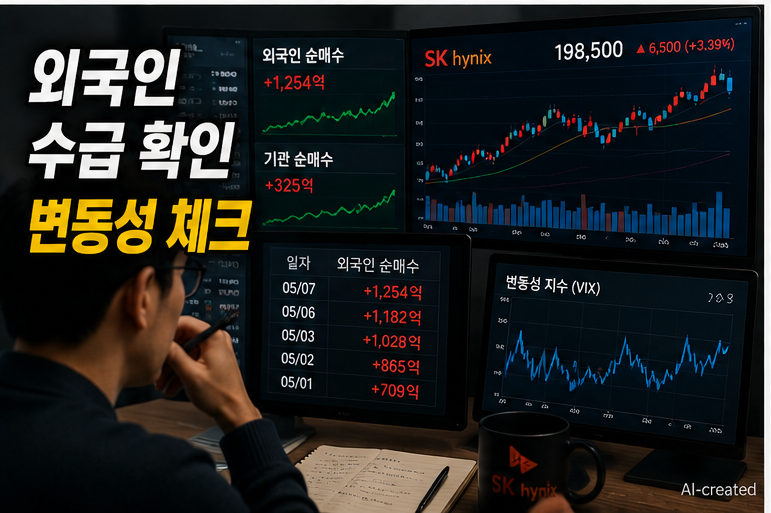 SK하이닉스 주가 전망에서 유지 가능 구간과 위험 구간을 비교하는 기준 이미지