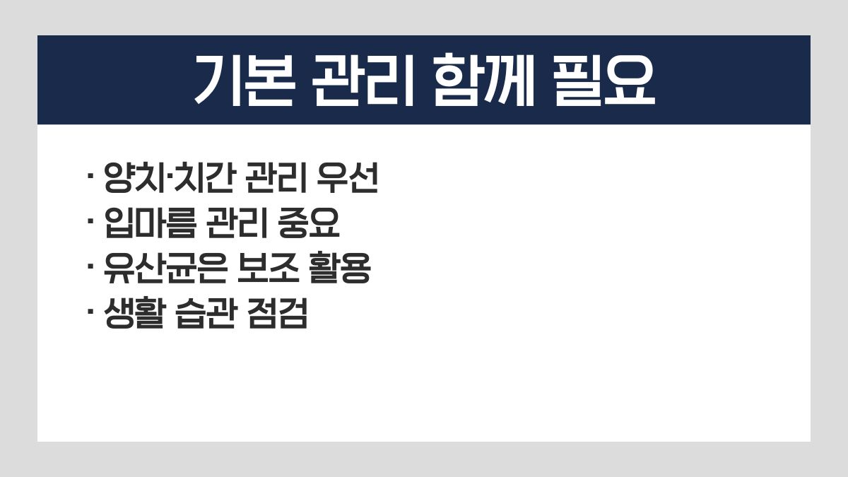구강유산균 복용시간