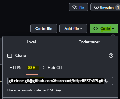 ssh git clone
