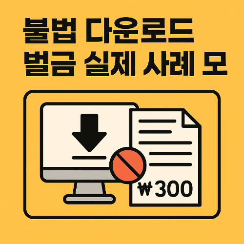 불법 다운로드 벌금 실제 사례