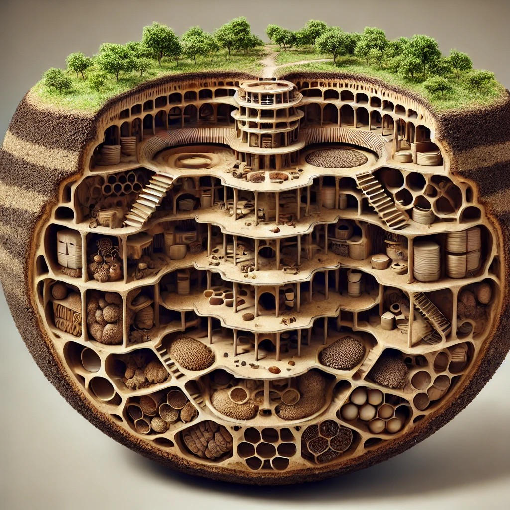 개미집 구조 분석: 미로 같은 군집 생활