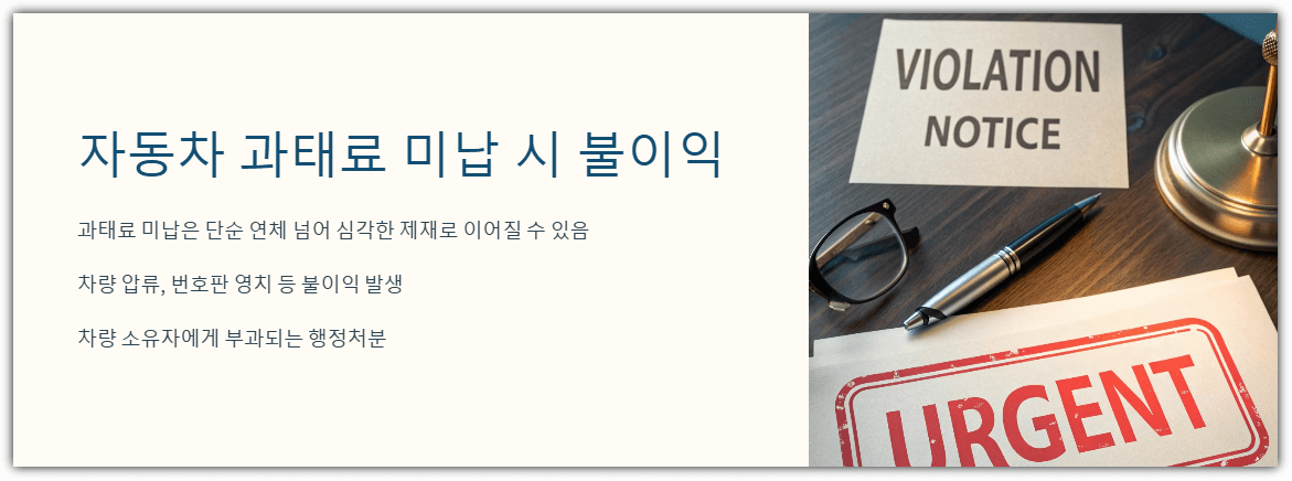 자동차 과태료 미납시 불이익