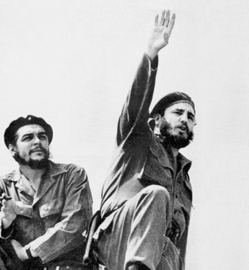 체 게바라(왼쪽)와 피델 카스트로 사진