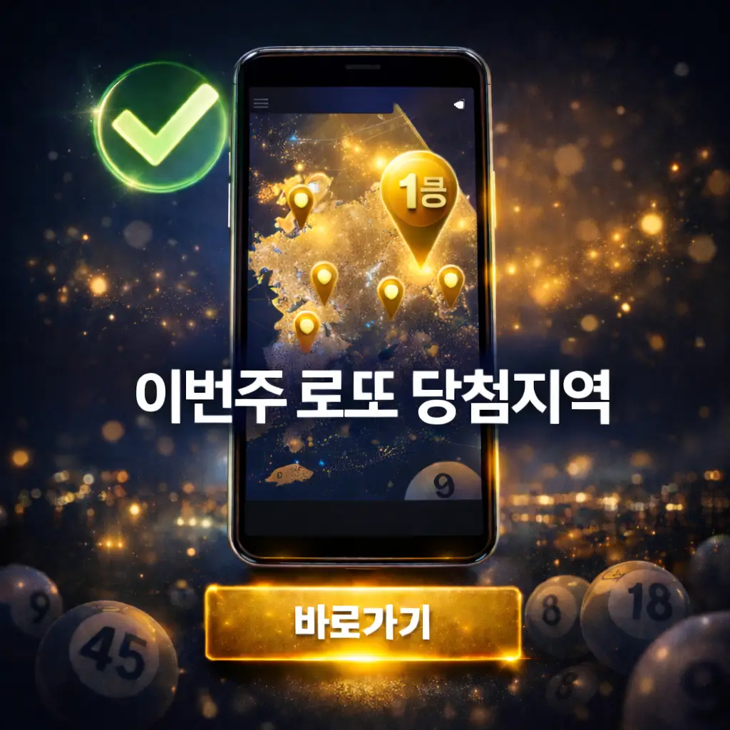 이번주 로또 당첨지역 확인 (1등, 2등)