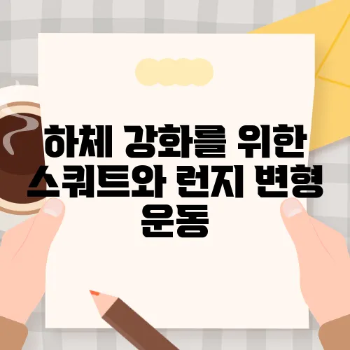 하체 강화를 위한 스쿼트와 런지 변형 운동