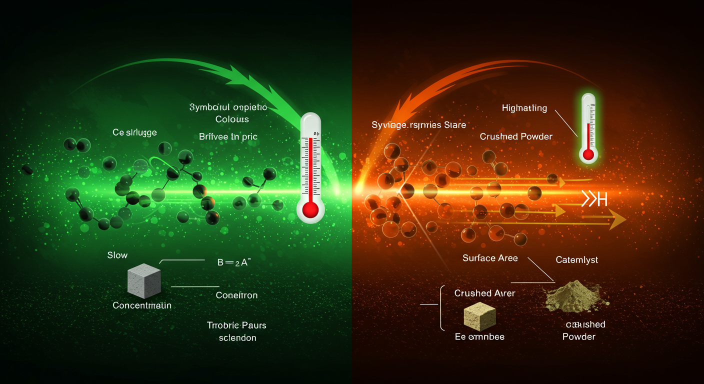 화학 반응 속도: 느린 반응 vs 빠른 반응