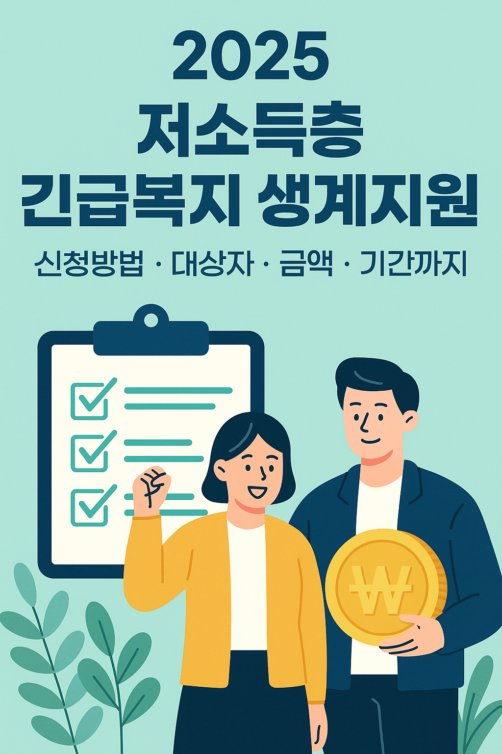 2025년 저소득층 긴급복지 생계지원