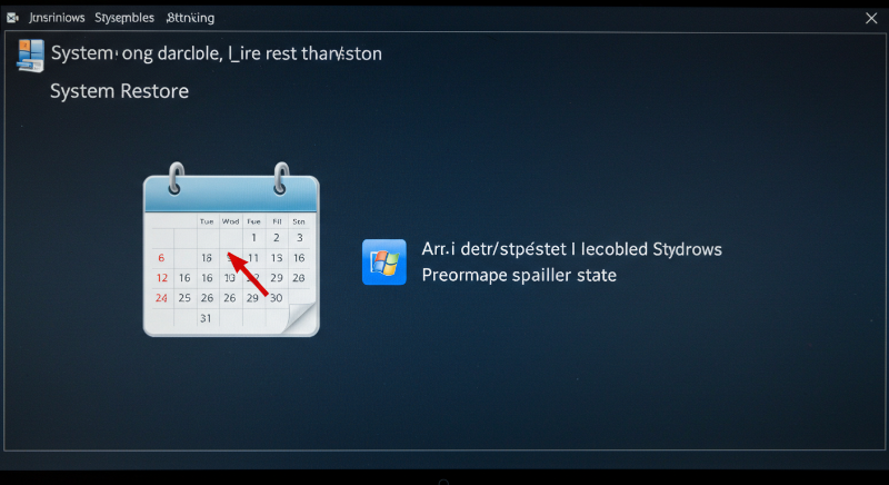 문제가 발생하기 이전 시점으로 컴퓨터를 되돌리는 기능