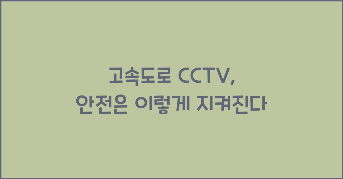 고속도로 cctv