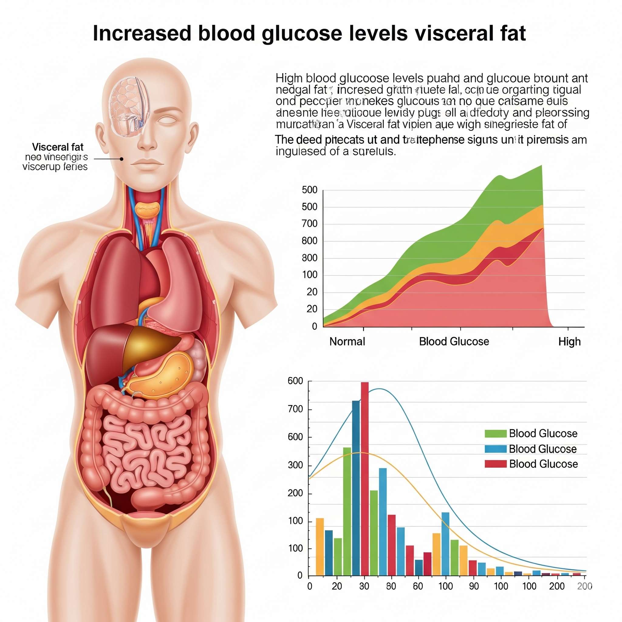 혈액 내 포도당 수치 증가와 내장 지방 축적의 관계