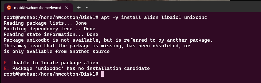 E: Unable to locate package alien