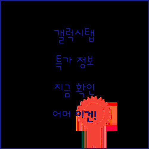 어머 이건 사야 해! 삼성 갤럭시탭 