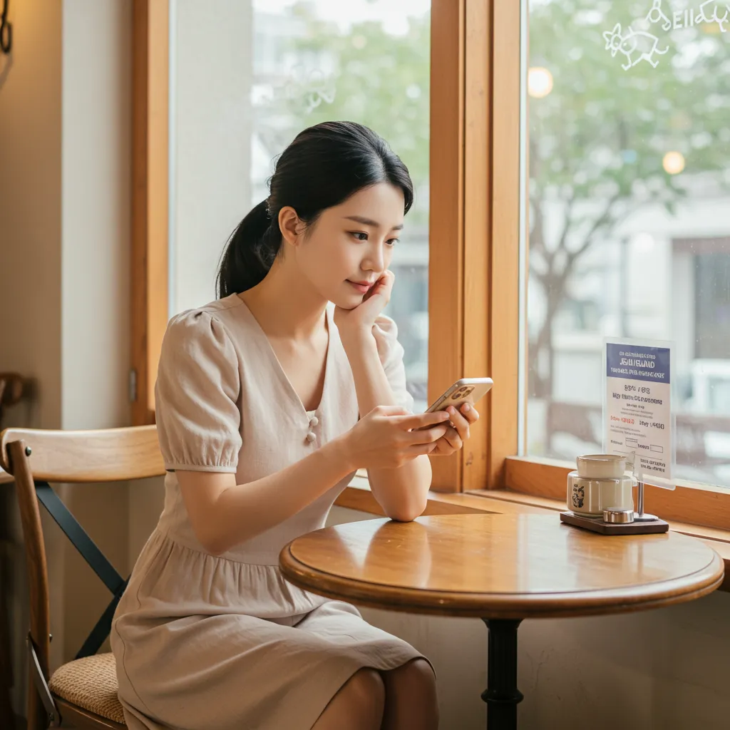 제주도 여행보험 체크리스트_확인하고 있는 여성