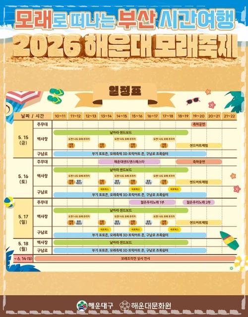 2026 해운대 모래축제 완벽 가이드: 주차 꿀팁부터 야간 점등 시간까지!