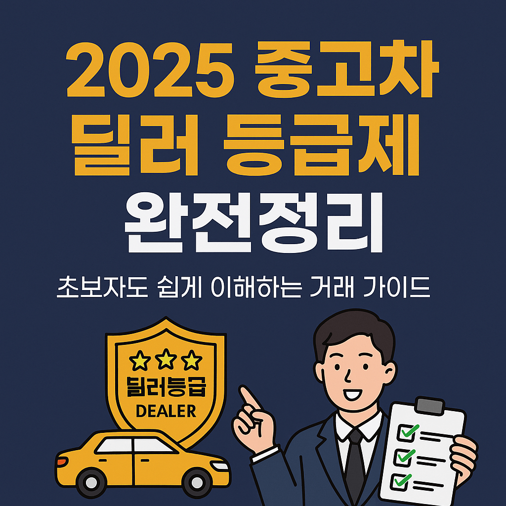 중고차 딜러 등급제 완전 정리